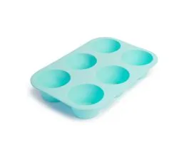 EGYEB Szilikon muffinsütő-forma - 6 adagos 5 / 7 cm átmérő kék