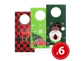 FAMILY Karácsonyi italosüveg kártya - 6 db / csomag