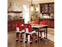 FAMILY Karácsonyi székdekor szett - Mikulás - 50 x 60 cm - piros/fehér