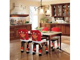 FAMILY Karácsonyi székdekor szett - Rénszarvas - 50 x 60 cm - piros/fehér