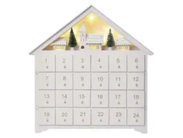 Emos DCWW02 2xAA/beltéri/meleg fehér/időzítős fa LED adventi naptár