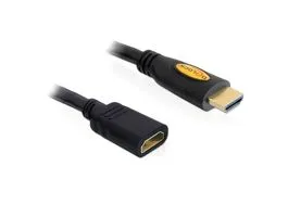 Delock magas sebességű HDMI hosszabbító kábel, Ethernettel, A apa / anya, 5 m (83082)