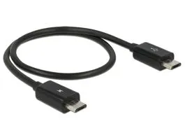 Delock Tápfeszültség-megosztó kábel Micro USB-B dugó  Micro USB-B dugó OTG (83570)