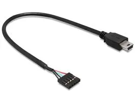 Delock USB 2.0 pin fejes anya  USB mini apa kábel, 30 cm (83170)