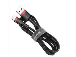 Baseus cafule kábel USB lightning 2.4A 1M CALKLF-B19 piros-fekete (BAS274983)