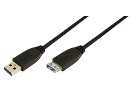 LogiLink USB 3.0 Hosszabbító kábel TypeATypeA, fekete 2m (CU0042)