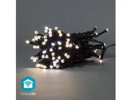 NEDIS SmartLife Dekoratív LED Húr Wi-Fi Meleg és lehűlni fehér 50 LED&quot;s 5.00 m Android / IOS (WIFILX02W50)