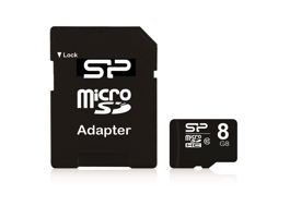 Silicon Power 8GB microSDHC Class10 + SD adapterrel