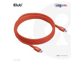 KAB Club3D USB2 Type-C Bi-Directional USB-IF Certified Cable Data 480Mb, PD 240W(48V/5A) EPR M/M 4m / 13.13ft