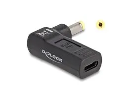 Delock Laptop töltőkábel adapter USB Type-C anya - HP 4,8 x 1,7 mm apa 90 fokban hajlított