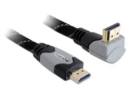 DeLock High Speed HDMI with Ethernet HDMI A male  HDMI A male angled 4K 1m cable