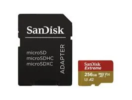 Sandisk 256GB microSDXC Class 10 U3 V30 A2 Extreme + adapterrel