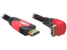 DeLock Cable High Speed HDMI with Ethernet HDMI A male  HDMI A male angled 4K 1m