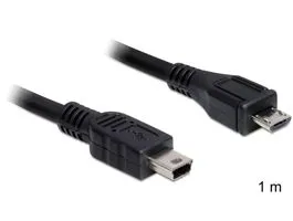 DeLock Cable USB 2.0 micro-B male  USB mini male 1m