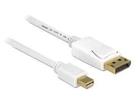DeLock Mini DisplayPort 1.2 male  DisplayPort male 4K 60 Hz 1m cable White
