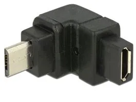 Delock Adapter USB 2.0 Micro-B apa  USB 2.0 Micro-B anya elforgatott végű (65669)
