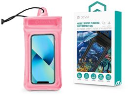 Devia univerzális vízálló védőtok max. 7&quot; méretű készülékekhez - Devia Mobile  Phone Floating Waterproof Bag - rózsaszín