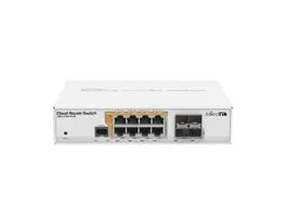 LAN/WIFI MikroTik CRS112-8P-4S-IN asztali/rackbe szerelhető switch, 8xGbit LAN, 8xPoE kimenet, 4xSFP port