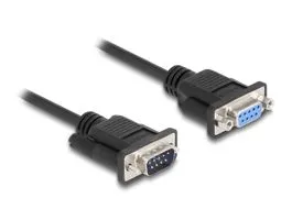 Delock 86886 0,5m RS-232 apa-anya null modem soros kábel