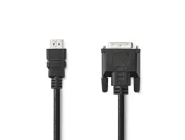 NEDIS HDMI kábel HDMI Csatlakozó DVI-D 24+1-Érintkezős Dugasz 1080p Nikkelezett 2.00 m Egyenes PVC Fekete Label (CCGL348
