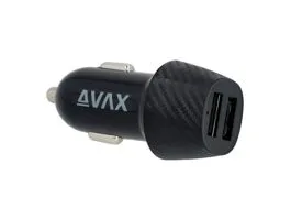 AVAX CC301B CARLY 12W Autós töltő 2x USB A, fekete