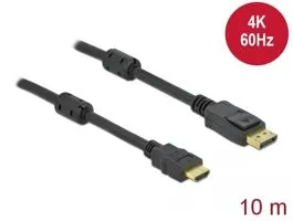 Delock Aktív DisplayPort 1.2 - HDMI kábel 4K 60 Hz 10 méter hosszú (85960)
