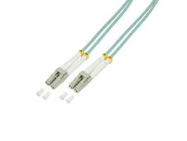 Logilink Fiber duplex patch kábel, OM3, 50/125 , LC-LC, aqua, 2 m (FP3LC02)