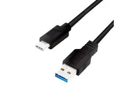 Logilink USB 3.2 Gen1 Type-C kábel, C/M-USB-A/M, fekete, 1 m (CU0168)