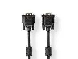 NEDIS VGA kábel VGA Dugasz VGA Dugasz Nikkelezett Maximális felbontás: 1280x768 10.0 m Kerek ABS Fekete Label (CCGL59000