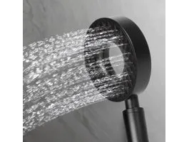 BEWELLO Ergonomikus zuhanyfej - 3 funkcióval - matt fekete