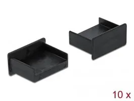Delock Porvédő USB-A típusú kimenethez fogantyú nélkül 10 darab fekete (64102)