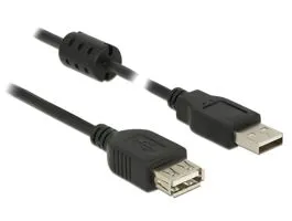 Delock USB 2.0-s bővítőkábel A-típusú csatlakozódugóval  USB 2.0-s, A-típusú csatlakozóhüvellyel, 1 (84883)