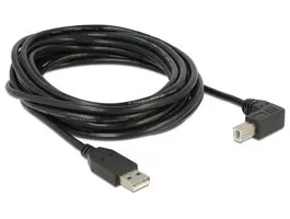 Delock USB2.0 kábel USB A dugó - USB B 90 dugó csatlakozókkal, 5m (83530)