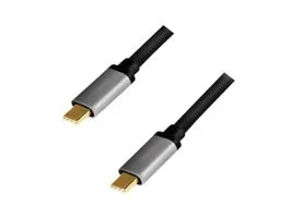 Logilink USB 2.0 Type-C kábel, C/M-C/M, PD, alu, 1,5 m (CUA0106)