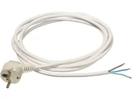 Anco 321391 H05VV-F 10A 250V 3x1.0 mm2 3m fehér szerelhető MT flexo kábel dugvillával
