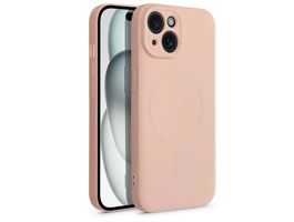 Apple iPhone 15 szilikon hátlap - Silicone Mag Cover - rózsaszín