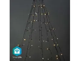NEDIS SmartLife Karácsonyi Fények Fa Wi-Fi Meleg és lehűlni fehér 200 db. LED 20.0 m 10 x 2 m Android / IOS (WIFILXT02W2