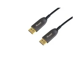 Equip Kábel - 119443 (Aktív, DisplayPort 1.4, apa/apa, 8K/60Hz, HDCP/HDR/DSC/MST, aranyozott, 30m)