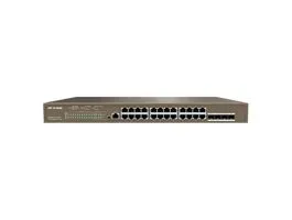 IP-COM Switch Vezérelhető PoE - G5328P-24-410W (L3, 24x1Gbps + 4xSFP port, 24 af/at PoE+ port, 370W, rack-mount)