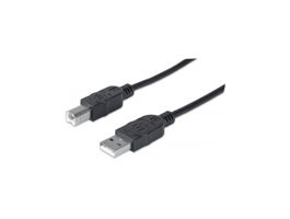 Manhattan Kábel - USB nyomtató kábel (USB2.0, 180cm, Fekete)