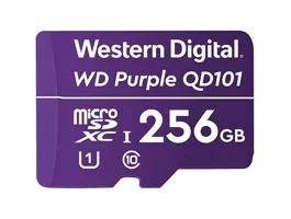 Western Digital MicroSD kártya - 256GB (microSDHC, SDA 6.0, 24/7 működtetés, Purple)