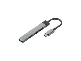 Promate USB Hub - LITEHUB 4 (USB-C 4in1 HUB, 1xUSB 2.0, 3xUSB 3.0, adapter, szürke)