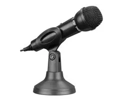 Snopy Mikrofon - SN-140M (3,5 Jack csatlakozó, 180cm kábel, állvány, fekete)
