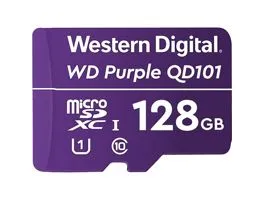 Western Digital MicroSD kártya - 128GB (microSDHC, SDA 6.0, 24/7 működtetés, Purple)