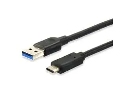 Equip Átalakító Kábel - 128344 (USB-C 3.2 Gen1 to USB-A, apa/apa, fekete, 2m)