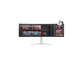 LG Monitor 49&quot; - 49WL95C-WE (IPS, Ívelt, HDR, 32:9, Dual QHD 5120x1440, 144Hz, 5ms, 400cd, HDMI, DP, USB-C, Spk, Mag)