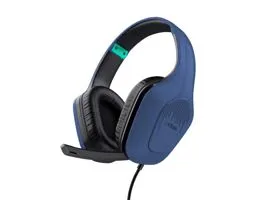 Trust Fejhallgató - GXT415 Zirox (multiplatform, nagy-párnás, mikrofon, hangerőszabályzó, 3.5mm jack, kék)
