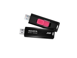 ADATA SSD Külső USB 3.2 1TB SC610, Fekete/Piros
