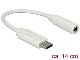 Delock Audio Adapter USB Type-C  bemeneti  Stereo Jack kimeneti 14 cm (65913)