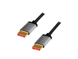 Logilink DisplayPort kábel, DP/M-DP/M, 8K/60 Hz, alu, 2 m (CDA0105)